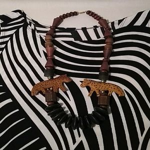 African Wooden Necklace